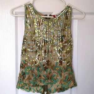 100% Silk Sequin Tank